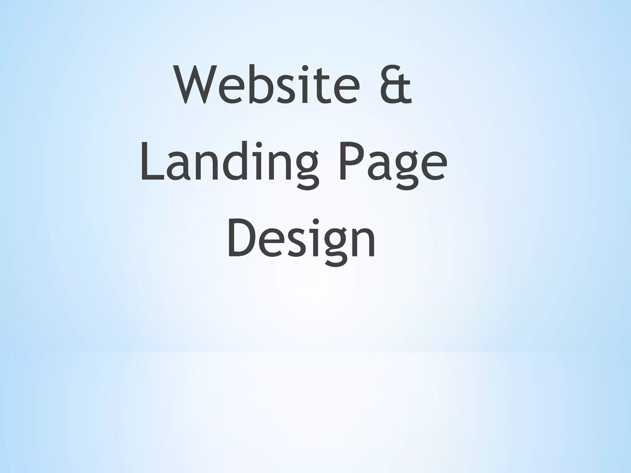 Website &  Landing Page  Design 