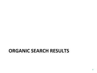 ORGANIC SEARCH RESULTS
6
 