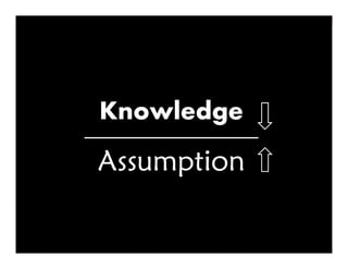 Knowledge

Assumption

 