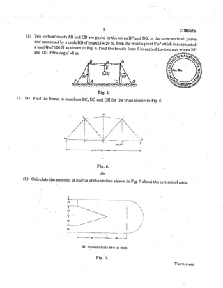 CIVIL ENGINEERING SEMESTER 1 & 2 QUESTION PAPER APRIL 2012