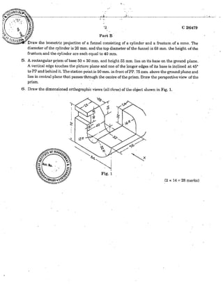CIVIL ENGINEERING SEMESTER 1 & 2 QUESTION PAPER APRIL 2012