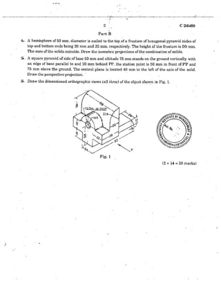 CIVIL ENGINEERING SEMESTER 1 & 2 QUESTION PAPER APRIL 2012