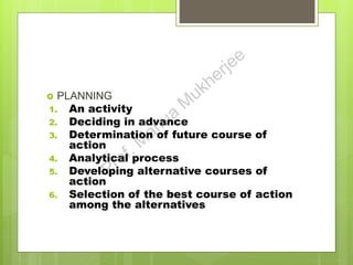 Semester 1 PRINCIPLES OF MANAGEMENT Chapter 2 PLANNING | PPTX