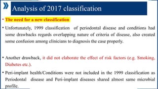 Highlights and drawbacks of 2017 classification, Difference from 1999 ...