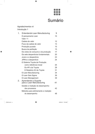 Entendendo, aprendendo
e desenvolvendo,
Sistema de Produção
Lean Manufacturing
C0025.indd iC0025.indd i 30/08/13 3:13 PM30/08/13 3:13 PM
 
