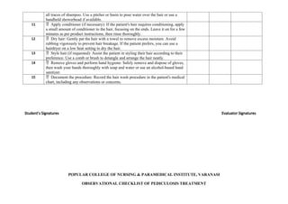 SEM 2 FOUNDATION CHECKLIST for bsc nursing | DOCX