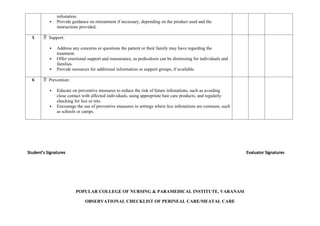 SEM 2 FOUNDATION CHECKLIST for bsc nursing | DOCX