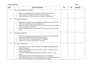 SEM 2 FOUNDATION CHECKLIST for bsc nursing | DOCX