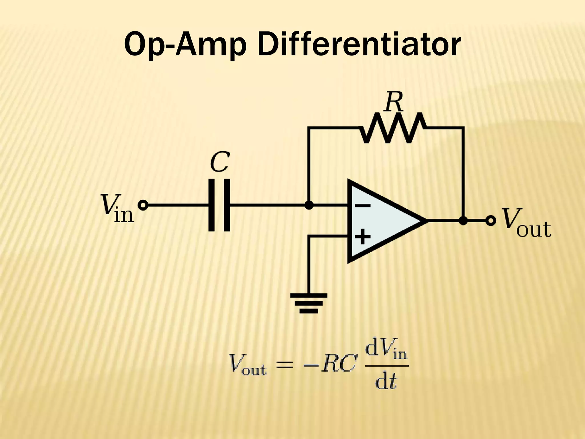 Op-Amp Differentiator
 