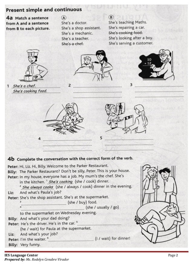jobs worksheet