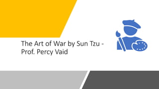 The Art of War by Sun Tzu -
Prof. Percy Vaid
 