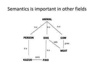 Semantics is important in other fields
 