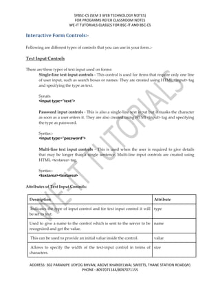 Sybsc cs sem 3 Web Programming unit 1 | PDF