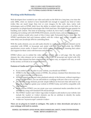 Sybsc cs sem 3 Web Programming unit 1 | PDF