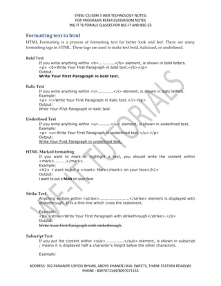 Sybsc cs sem 3 Web Programming unit 1 | PDF