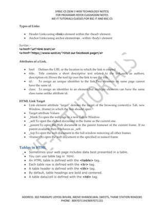 Sybsc cs sem 3 Web Programming unit 1 | PDF