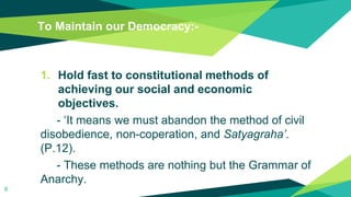 Sem 5 maintaining democracy | PPTX