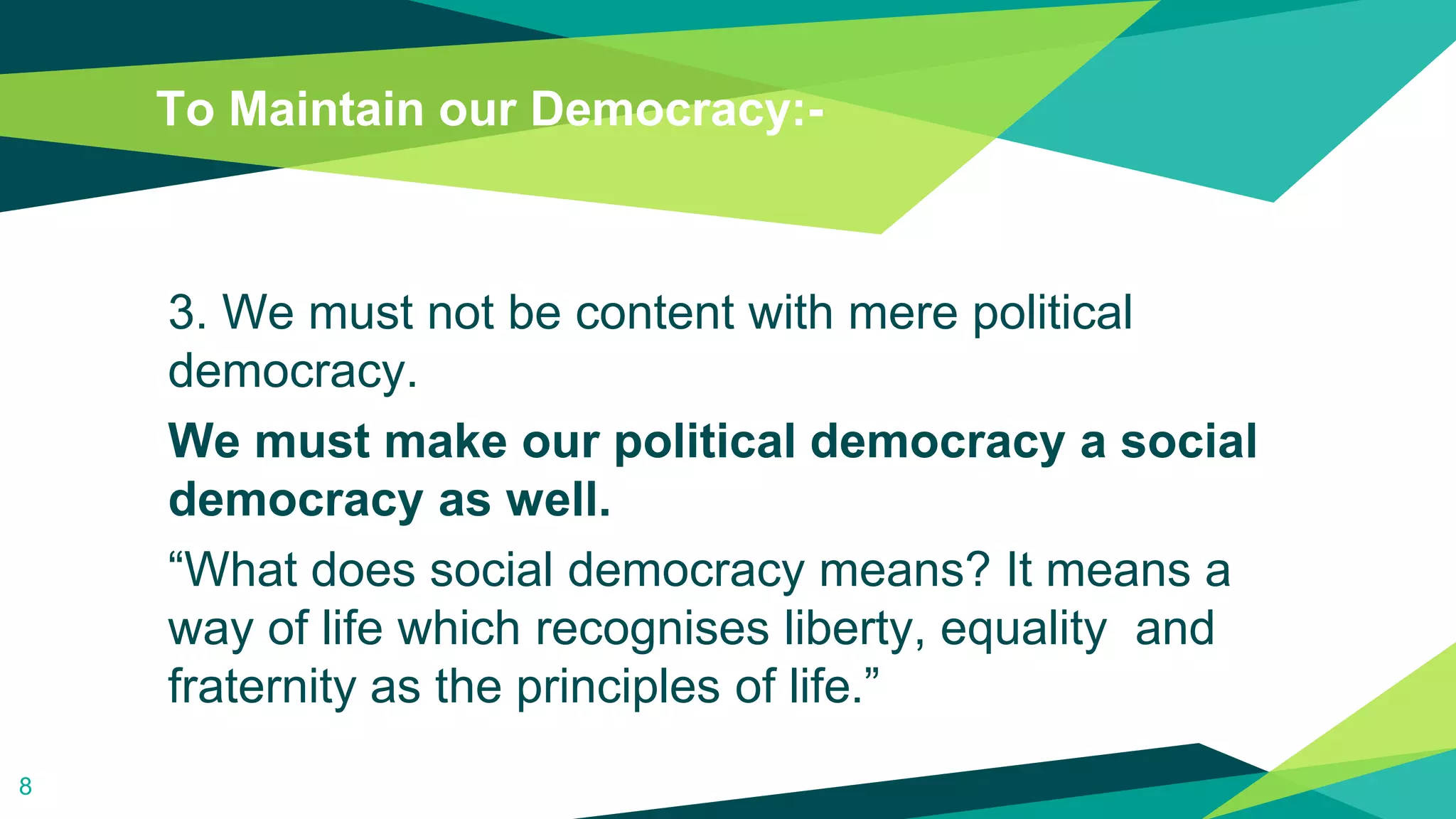 Sem 5 Maintaining Democracy.pptx