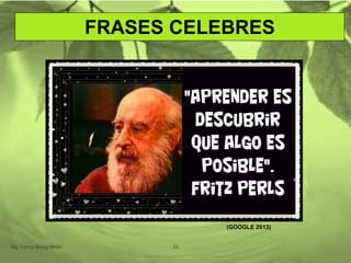FRASES CELEBRES
Mg. Fanny Wong Miñán 23
(GOOGLE 2013)
 
