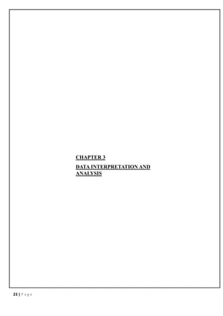 23 | P a g e
CHAPTER 3
DATA INTERPRETATION AND
ANALYSIS
 