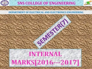 SNS COLLEGE OF ENGINEERING
DEPARTMENT OF ELECTRICAL AND ELECTRONICS ENGINEERING
 