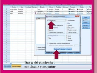 Dar a chi cuadrado ,
continuar y acepatar
 