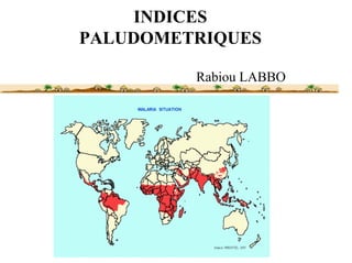 INDICES
PALUDOMETRIQUES

         Rabiou LABBO
 