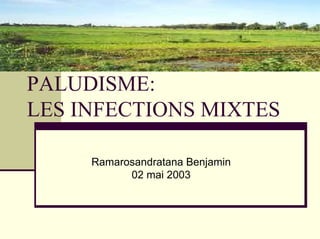 PALUDISME:
LES INFECTIONS MIXTES

     Ramarosandratana Benjamin
           02 mai 2003
 