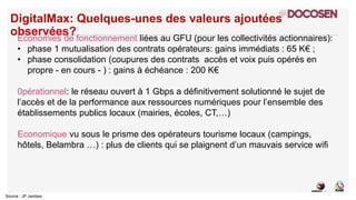 Source : JP Jambes
DigitalMax: Quelques-unes des valeurs ajoutées
observées?Economies de fonctionnement liées au GFU (pour...