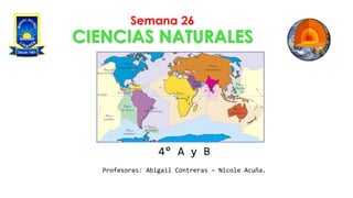 Semana 26
CIENCIAS NATURALES
4° A y B
Profesoras: Abigail Contreras – Nicole Acuña.
 