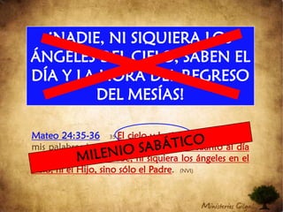 Daniel 12:11-1211A partir del momento en que se suspenda el sacrificio diario y se imponga el horrible sacrilegio, transcurrirán mil doscientos noventa días. 12 ¡Dichoso el que espere a que hayan transcurrido mil trescientos treinta y cinco días!  (NVI)Suspensión Sacrificio DiarioYahshua Descansa1335 DÍAS1290 DÍAS45 DÍASHorrible SacrilegioFin Gran Tribulación2da.Venida20132016