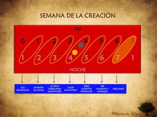 SEMANA DE LA CREACIÓNDÍA0	1	2	3	4	5	6	71	2	3	4	5	6	7	1NOCHE