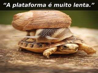 “A plataforma é muito lenta.”
 