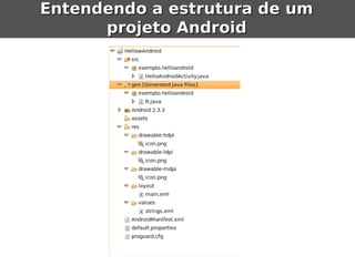 Entendendo a estrutura de um
      projeto Android
 