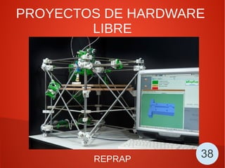 PROYECTOS DE HARDWARE
LIBRE
REPRAP 38
 