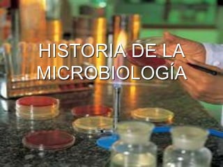 HISTORIA DE LA
MICROBIOLOGÍA
 