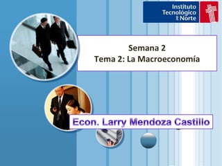 Semana 2 Tema 2: La Macroeconomía Econ. Larry Mendoza Castillo 