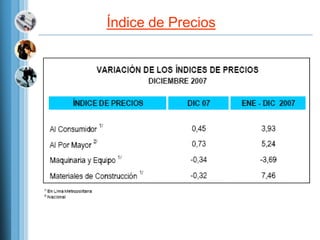 El IPC, a diferencia del deflactor del PBI incluye el consumode bienes importados (y no solo lo que produce el país.)El IPC se computa con una canasta fija de bienes mientras que la composición del deflactor varía. InflaciónAumento continúo del nivel general de precios, Se puede medir mediante el deflactor del PBI, el IPC, etc. En este caso para medir la inflación utilizamos el deflactor del PBI :
