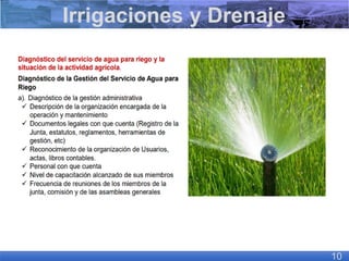 Irrigaciones y Drenaje
10
 