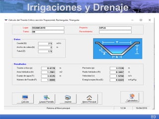 Irrigaciones y Drenaje
89
 