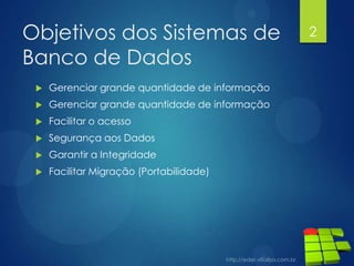 Operação de Extração
de Dados
 Operações de Conjunto
 União
 Diferença
 Intersecção
 Produto Cartesiano
 Operações Relacionais
 Projeção
 Seleção
 Junção
 Divisão
2
 