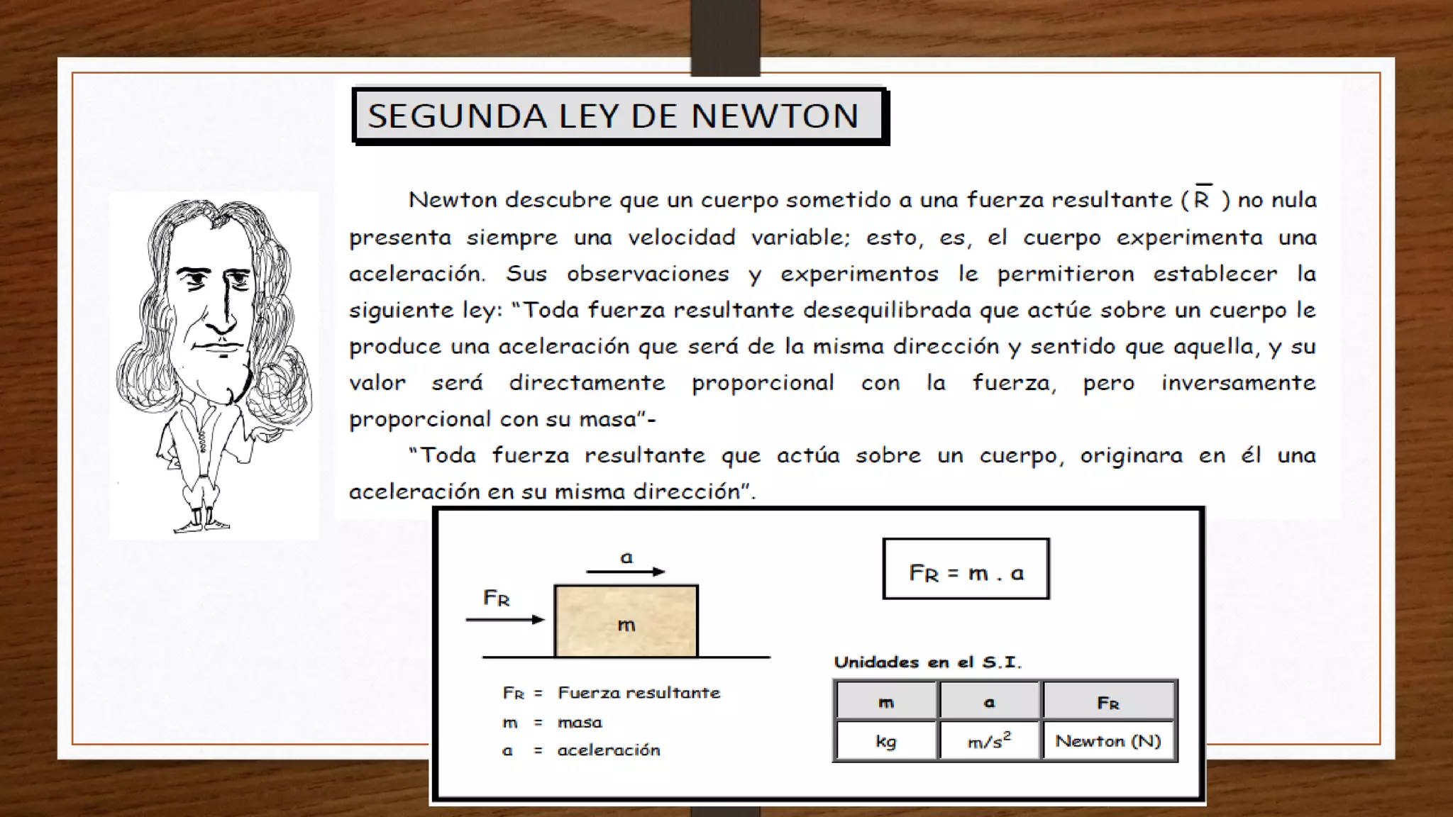 SEGUNDA LEY DE NEWTON