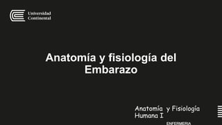 Anatomía y fisiología del
Embarazo
Anatomía y Fisiología
Humana I
ENFERMERIA
 