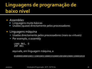 Computadorhardware + software		-> Execução de programasLimitações no hardware podem impor limitações no software