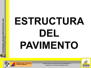 ESTRUCTURA DEL PAVIMENTO