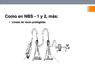  Líneas de vacío protegidas
Como en NBS - 1 y 2, más:
 