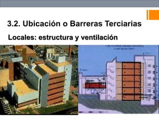 Locales: estructura y ventilación
3.2. Ubicación o Barreras Terciarias
 