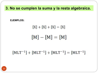 3. No se cumplen la suma y la resta algebraica.
EJEMPLOS:
23
 