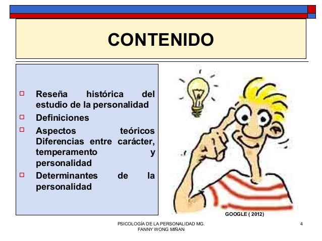 PERSONALIDAD CONCEPTOS Y TEORÍA FANNY JEM WONG SEMANA 1