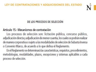 LEY DE CONTRATACIONES Y ADQUICISIONES DEL ESTADO
 
